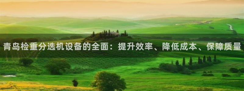天宏娱乐朱俊伟：青岛检重分选机设备的全面：提升效率、降低成本