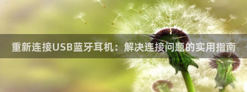 天宏娱乐提现不了：重新连接USB蓝牙耳机：解决连接问题的实用