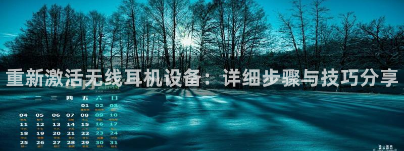 天宏娱乐2000：重新激活无线耳机设备：详细步骤与技巧分享