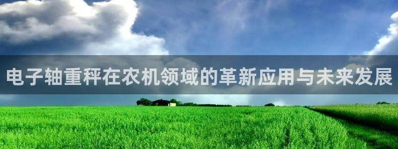 天宏娱乐团：电子轴重秤在农机领域的革新应用与未来发展