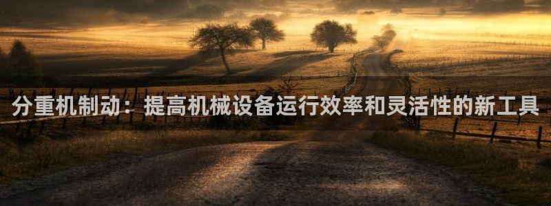 天宏娱乐运营29229：分重机制动：提高机械设备运行效率和灵